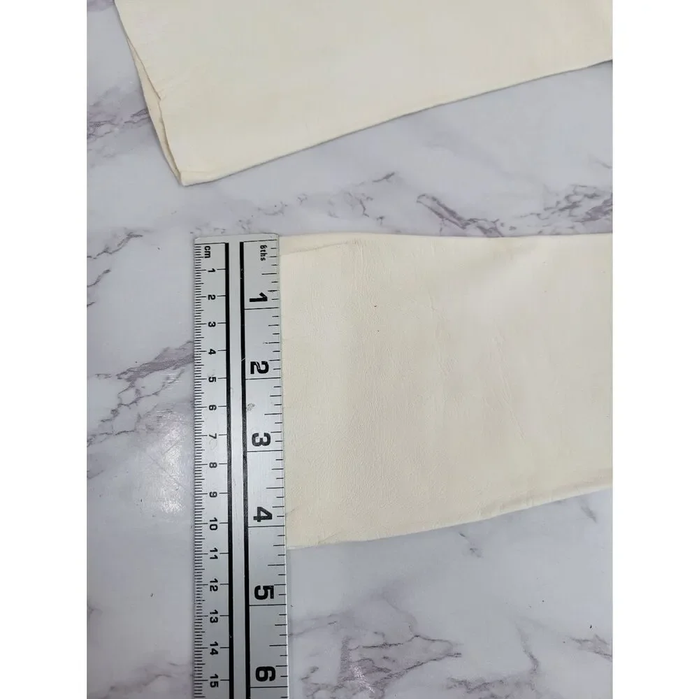 Lavabile Vintage 50s Long Ivory White Leather Gloves